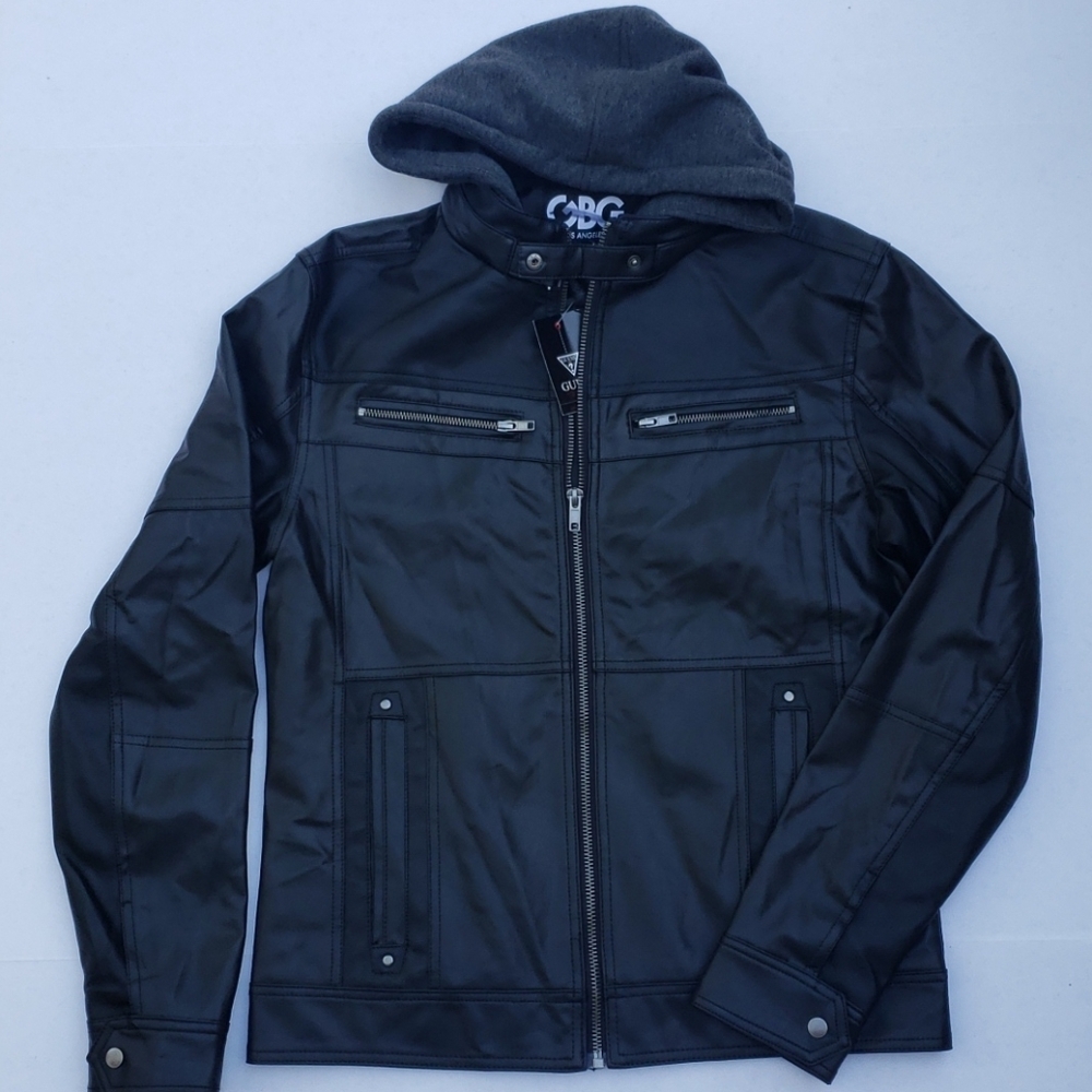 NEW G by GUESS Mando Faux-Leather Jacket SZ S - Picture 2 of 5